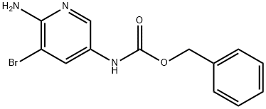 벤질(6-아미노-5-브로모피리딘-3-일)카바메이트 구조식 이미지