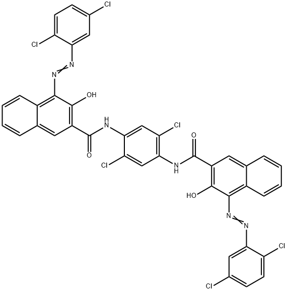 N,N'-(2,5-dichloro-1,4-phenylene)bis[4-[(2,5-dichlorophenyl)azo]-3-hydroxynaphthalene-2-carboxamide] 구조식 이미지