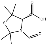 (S)-3-포르밀-2,2,5,5-테트라메틸티아졸리딘-4-카르복실산 구조식 이미지
