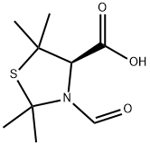 (R)-3-formyl-2,2,5,5-tetramethylthiazolidine-4-carboxylic acid Structure