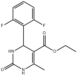 5-Pyrimidinecarboxylicacid,4-(2,6-difluorophenyl)-1,2,3,4-tetrahydro-6-methyl-2-oxo-,ethylester(9CI) 구조식 이미지