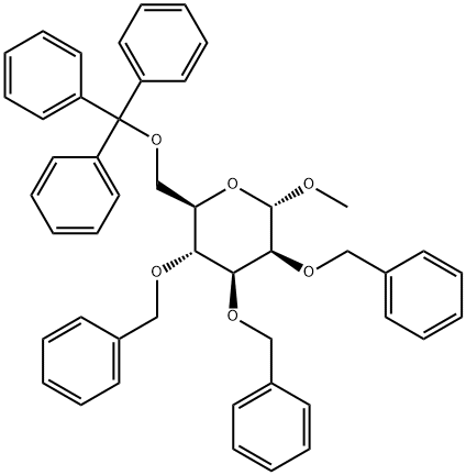 Methyl-6-O-trityl-2,3,4-tri-O-benzyl-α-D-mannopyranoside Structure
