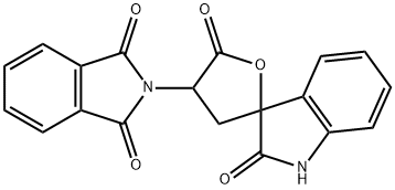 4-(1,3-Dihydro-1,3-dioxo-2H-isoindol-2-yl)-3,4-dihydrospiro[furan-2(5H),3'-[3H]indole]-2',5(1'H)-dione Structure