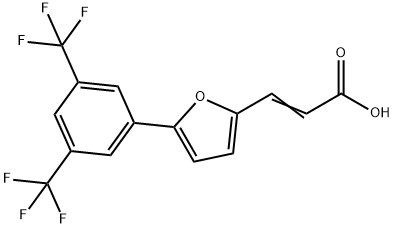 3-[5-[3,5-DI(TRIFLUOROMETHYL)PHENYL]-2-FURYL]ACRYLIC ACID Structure