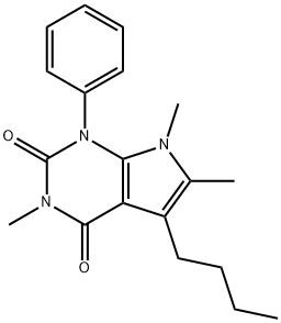 5-Butyl-3,6,7-trimethyl-1-phenyl-1H-pyrrolo[2,3-d]pyrimidine-2,4(3H,7H)-dione Structure
