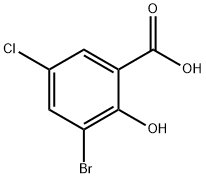 3-Bromo-5-chloro salicylic acid Structure