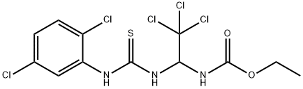 ethyl 2,2,2-trichloro-1-{[(2,5-dichloroanilino)carbothioyl]amino}ethylcarbamate Structure