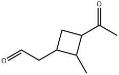 Cyclobutaneacetaldehyde, 3-acetyl-2-methyl- (9CI) Structure
