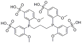 3,3',3'',3'''-(1,3-Propanediyldiphosphinidyne)tetrakis[4-methoxybenzenesulfonic acid] 구조식 이미지