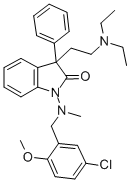 1-[Methyl(5-chloro-2-methoxybenzyl)amino]-3-(2-diethylaminoethyl)-3-phenyl-2-indolinone Structure