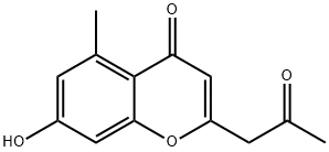 2-(2-Oxopropyl)-7-hydroxy-5-methyl-4H-1-benzopyran-4-one Structure