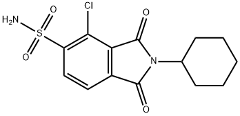 4-chloro-2-cyclohexyl-2,3-dihydro-1,3-dioxo-1H-isoindole-5-sulphonamide 구조식 이미지
