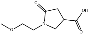 1-(2-메톡시-에틸)-5-옥소-피롤리딘-3-카르복실산 구조식 이미지