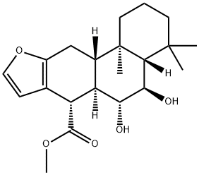 Methyl 5,6-dihydroxy-4,4,11b-trimethyl-1,2,3,4,4a,5,6,6a,7,11,11a,11b- dodecahydrophenanthro[3,2-b]furan-7-carboxylate Structure