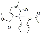 6-[2-(Acetyloxy)phenyl]-4,6-dimethyl-5-oxo-1,3-cyclohexadiene-1-carboxylic acid methyl ester 구조식 이미지