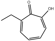 2,4,6-Cycloheptatrien-1-one, 2-ethyl-7-hydroxy- (9CI) 구조식 이미지