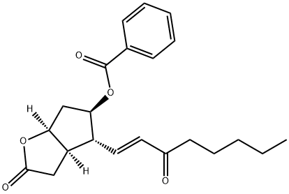 5-(benzoyloxy)-3,3a,4,5,6,6a-hexahydro-4-(3-oxo-1-octenyl)-2H-cyclopenta(b)furan-2-one Structure