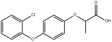 Propanoic acid, 2-[4-(2-chlorophenoxy)phenoxy]- Structure