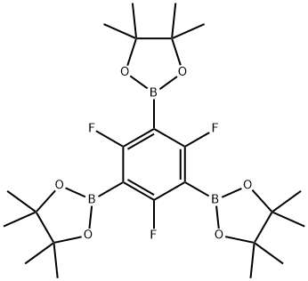 2,2',2''-(2,4,6-Trifluorobenzene-1,3,5-triyl) tris(4,4,5,5-tetramethyl-1,3,2-dioxaborolane) 구조식 이미지