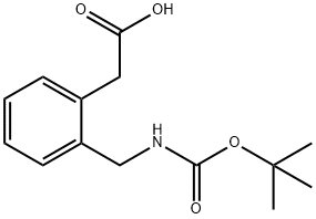 2-(Boc-aminomethyl)phenylacetic acid 구조식 이미지