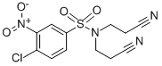 N1,N1-DI(2-CYANOETHYL)-4-CHLORO-3-NITROBENZENE-1-SULFONAMIDE Structure
