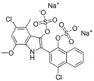 disodium 5-chloro-2-[4-chloro-1-(sulphonatooxy)-2-naphthyl]-7-methoxy-4-methyl-1H-indol-3-yl sulphate  구조식 이미지