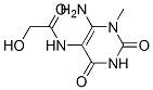 Acetamide, N-(6-amino-1,2,3,4-tetrahydro-1-methyl-2,4-dioxo-5-pyrimidinyl)-2-hydroxy- (9CI) Structure
