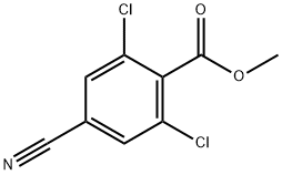메틸2,6-디클로로-4-시아노벤조에이트 구조식 이미지