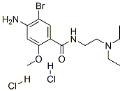 4-아미노-5-브로모-N-[2-(디에틸아미노)에틸]-2-메톡시벤즈아미드이염산염 구조식 이미지
