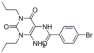 Benzamide,  N-(6-amino-1,2,3,4-tetrahydro-2,4-dioxo-1,3-dipropyl-5-pyrimidinyl)-4-bromo- 구조식 이미지