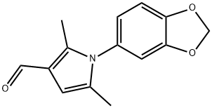 1-BENZO[1,3]DIOXOL-5-YL-2,5-DIMETHYL-1H-PYRROLE-3-CARBALDEHYDE 구조식 이미지