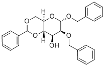 벤질2-O-벤질-4,6-O-벤질리덴-알파-D-만노피라노사이드 구조식 이미지
