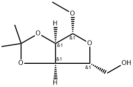Methyl-2,3-O-isopropylidene-beta-D-ribofuranoside 구조식 이미지