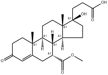(17R)-17-Hydroxy-3-oxopregn-4-ene-7α,21-dicarboxylic acid 7-methyl ester Structure