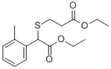에틸3-(2-에톡시-2-옥소-1-o-톨릴에틸티오)프로파노에이트 구조식 이미지
