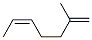 (5Z)-2-메틸-1,5-헵타디엔 구조식 이미지