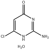 4(1H)-Pyrimidinone, 2-amino-6-chloro-, monohydrate (9CI) Structure