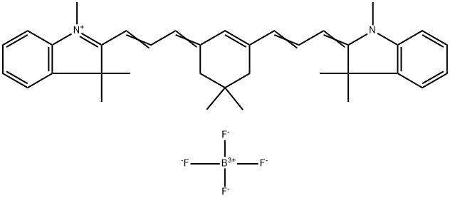 2-((E)-3-(5,5-DIMETHYL-3-[(E)-3-(1,3,3-TRIMETHYL-1,3-DIHYDRO-2H-INDOL-2-YLIDENE)-1-PROPENYL]-2-CYCLOHEXEN-1-YLIDENE)-1-PROPENYL)-1,3,3-TRIMETHYL-3H-INDOLIUM TETRAFLUOROBORATE Structure