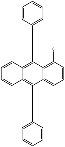 1-Chloro-9,10-bis(phenylethynyl)anthracene 구조식 이미지