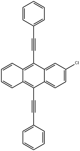 2-CHLORO-9,10-BIS(PHENYLETHYNYL)ANTHRACENE Structure