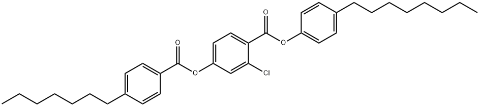 4-옥틸페닐2-클로로-4-(4-헵틸벤조일-옥시)벤조에이트 구조식 이미지