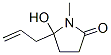 2-Pyrrolidinone, 5-hydroxy-1-methyl-5-(2-propenyl)- (9CI) Structure