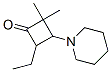 Cyclobutanone, 4-ethyl-2,2-dimethyl-3-(1-piperidinyl)- (9CI) 구조식 이미지