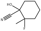 Cyclohexanecarbonitrile, 2-fluoro-1-hydroxy-2-methyl- (9CI) Structure