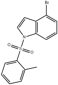 4-브로모-1-(2-메틸-벤젠술포닐)-1H-인돌 구조식 이미지