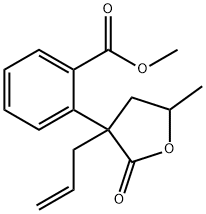 o-(3-Allyl-5-methyl-2-oxotetrahydrofuran-3-yl)benzoic acid methyl ester Structure