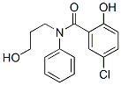 5-Chloro-N-(3-hydroxypropyl)-N-phenylsalicylamide Structure