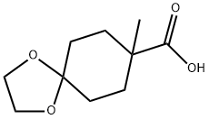 8-메틸-1,4-디옥사스피로[4.5]데칸-8-카르복실산 구조식 이미지