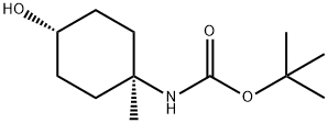 cis-4-(boc-amino)-4-methylcyclohexanol Structure