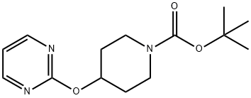4-(PYRIMIDIN-2-YLOXY)-PIPERIDINE-1-CARBOXYLIC ACID TERT-BUTYL ESTER 구조식 이미지